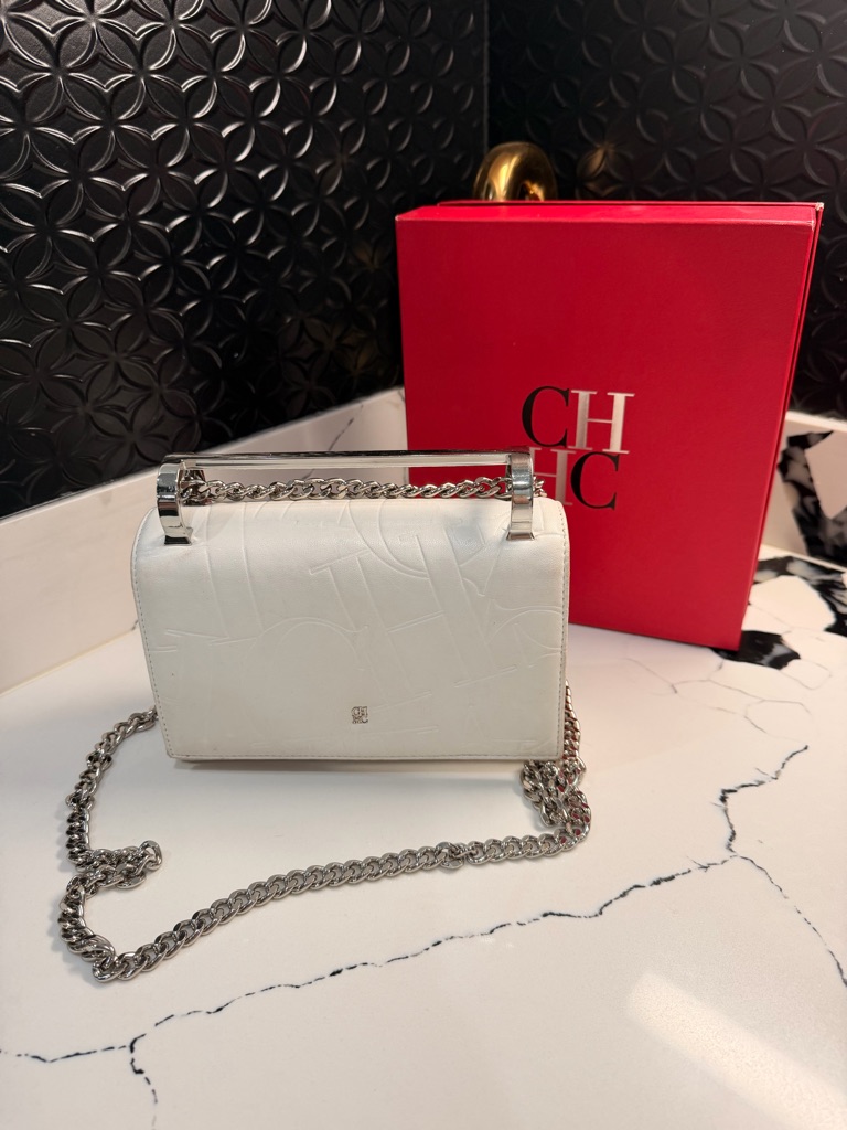 Carolina Herrera White Crossbody Shoulder Bag